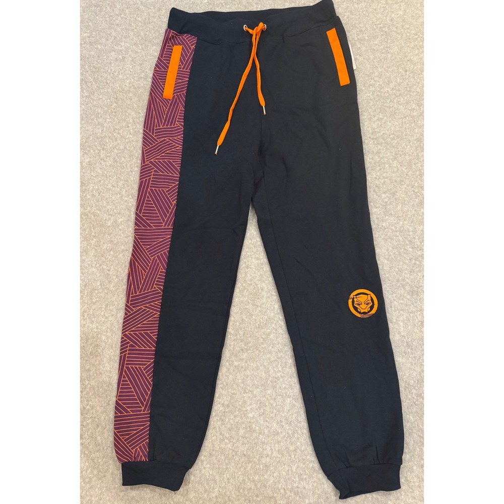 Disney Marvel Black Panther Jogger Sweatpants Black Purple Womens Medium NWT